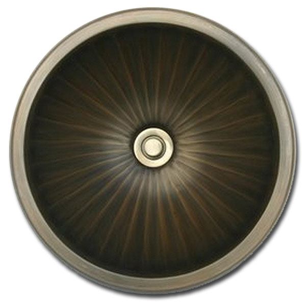 Linkasink Bathroom Sinks - Bronze - BR002 Round Fluted Small - 4 Finishes - Click Image to Close